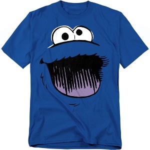 Men's Sesame Street Cookie Monster Retro Sketch Face T-Shirt - 1 of 4