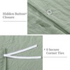 GustoWave Home Bedding Ruffles Duvet Cover Set with Pillow Sham, Green - 3 of 4
