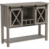 Buffet Storage Cabinet Farmhouse Wine Cabinet - 4 of 4