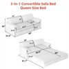 SKRAN 66'' Queen Pull Out Sofa Bed, 3 in 1 Convertible Sleeper Couch, Velvet Loveseat with Cushions and Side Storage for Living Room - 3 of 4