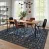 Lahome Vintage Vine Center Full Coverage Short Pile Velvet Rectangular Indoor Area Rug - 4 of 4
