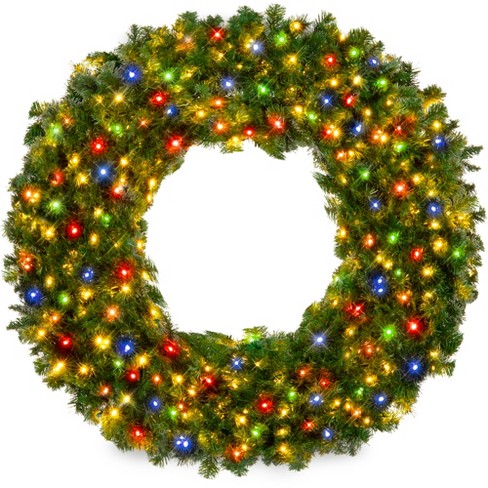 Best Choice Products 30in Pre-Lit Battery online Powered Christmas Wreath Artificial Pr