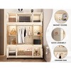 Vynxaria Portable Wardrobe Closet Organizer - 12 Magnetic Doors, 12 Cubes, 1 Hanging Rod & 6 Hangers for Baby Clothes Storage in White - 3 of 4