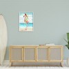 Stupell Industries Beach Woman Riding Pink Flamingo Tall Tropical Bird - 2 of 4