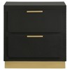 KIGFTSOD Modern Luxury 2-drawer Bedroom Nightstand,Black - 2 of 4