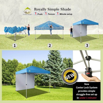 Beige 8x8 Pop Up Canopy Tent with Side Wall