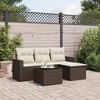 vidaXL Garden Sofa Set Brown Poly Rattan Modular Garden Sofa Set - 2 of 4