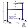 Costway 4ft Portable Ballet Barre Freestanding Adjustable Double Dance Bar Purple - 4 of 4