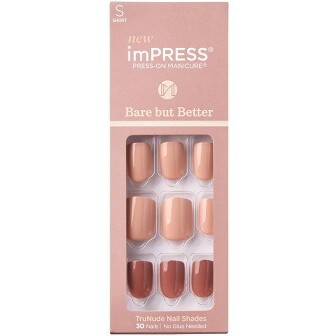 Kiss Impress Bare But Better Press-on Fake Nails - Sweet Earth - 30ct ...