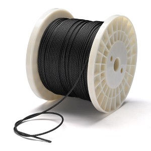 Yescom 500-ft 1/8" T316 Stainless Steel Cable 7x7 Wire Rope for Deck Railing - Black - 1 of 4