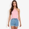 Anna-Kaci Women's Halter Neck Knit Tank Top with Ribbed Design and Stretchy Fit for Casual Summer Wear - 2 of 4