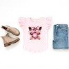Valentine Raccoon With Bubblegum - Flutter Sleeve Graphic T-Shirt - 2 of 4