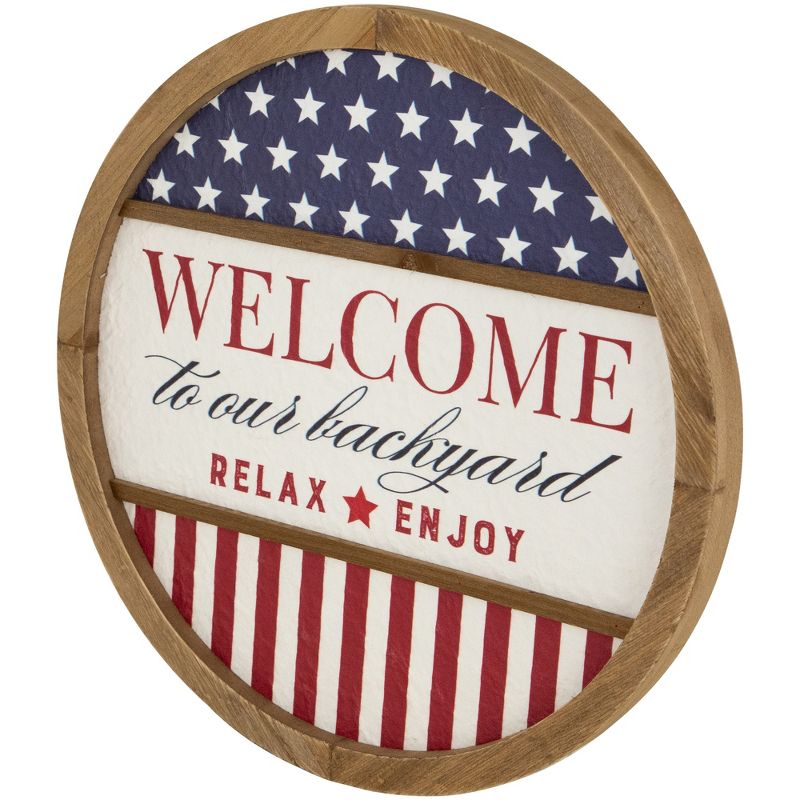 Northlight Welcome to Our Backyard Americana Framed Wall Sign - 11.75", 4 of 9