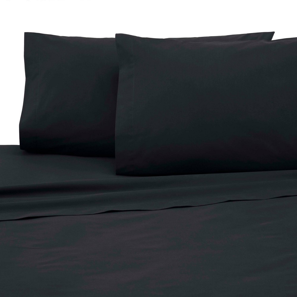 Photos - Bed Linen Martex Twin Solid Sheet Set Black  