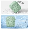 BONGEEK for AirPod Case 2nd 1st Generation Case Cover, Flower Engraved Full Protective Case Soft Silicone Pattern LED Visible,Grass Green - 3 of 4