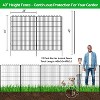 ELECWISH Decorative Garden Fence, Outdoor Lawn and Garden Metal Animal Barrier, No-Dig Outdoor Fencing with Rustproof Metal Panels - 3 of 4