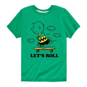 Boys' - Peanuts - Let's Roll Short Sleeve Graphic T-Shirt - 1 of 4