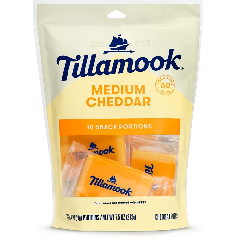 Tillamook Medium Cheddar Cheese Snacks - 7.5oz/10ct - image 1 of 3