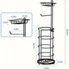 Sevobal Utility Storage Shelves, Toilet Paper Holder Stand with Top Storage Shelf, Floor Standing Storage for Bathroom, Black, 6.9"*14.2"*26.9" - 4 of 4