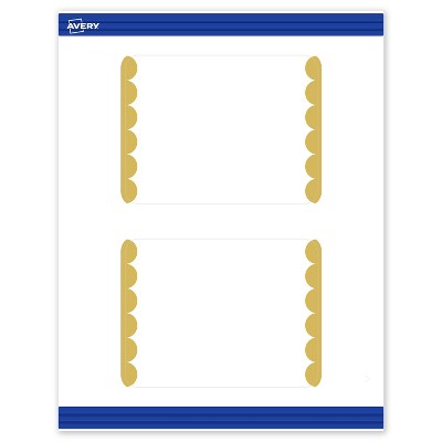 Avery 4.25" x 5.5" Cards, Gold Edge Dots, 20 ct