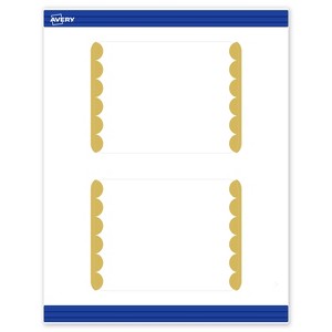 Avery 4.25" x 5.5" Cards, Gold Edge Dots, 20 ct - 1 of 4