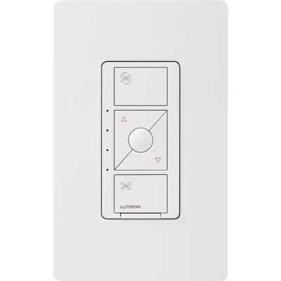 Lutron Caseta White Wireless Smart Fan Control with 4 Speeds
