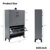 ALEXOUN Shoe Cabinet,Freestanding Shoe Cabinet with 2 Flip Drawers,with Metal Handles and Metal Legs,for Entryway,Hallway - 3 of 4