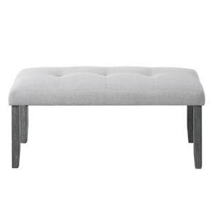 FONTOI Storage Ottoman Bench, Upholstered Dining Benches, End of Bed Bench, Foot Rest for Living Room Entryway, Beige&Grey, 15.35"*19.85"*39.75" - 1 of 4