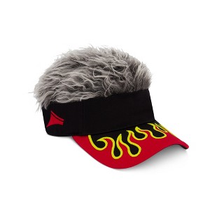 Flair Hair Adult Sun Visor Cap with Fake Hair - 1 of 1