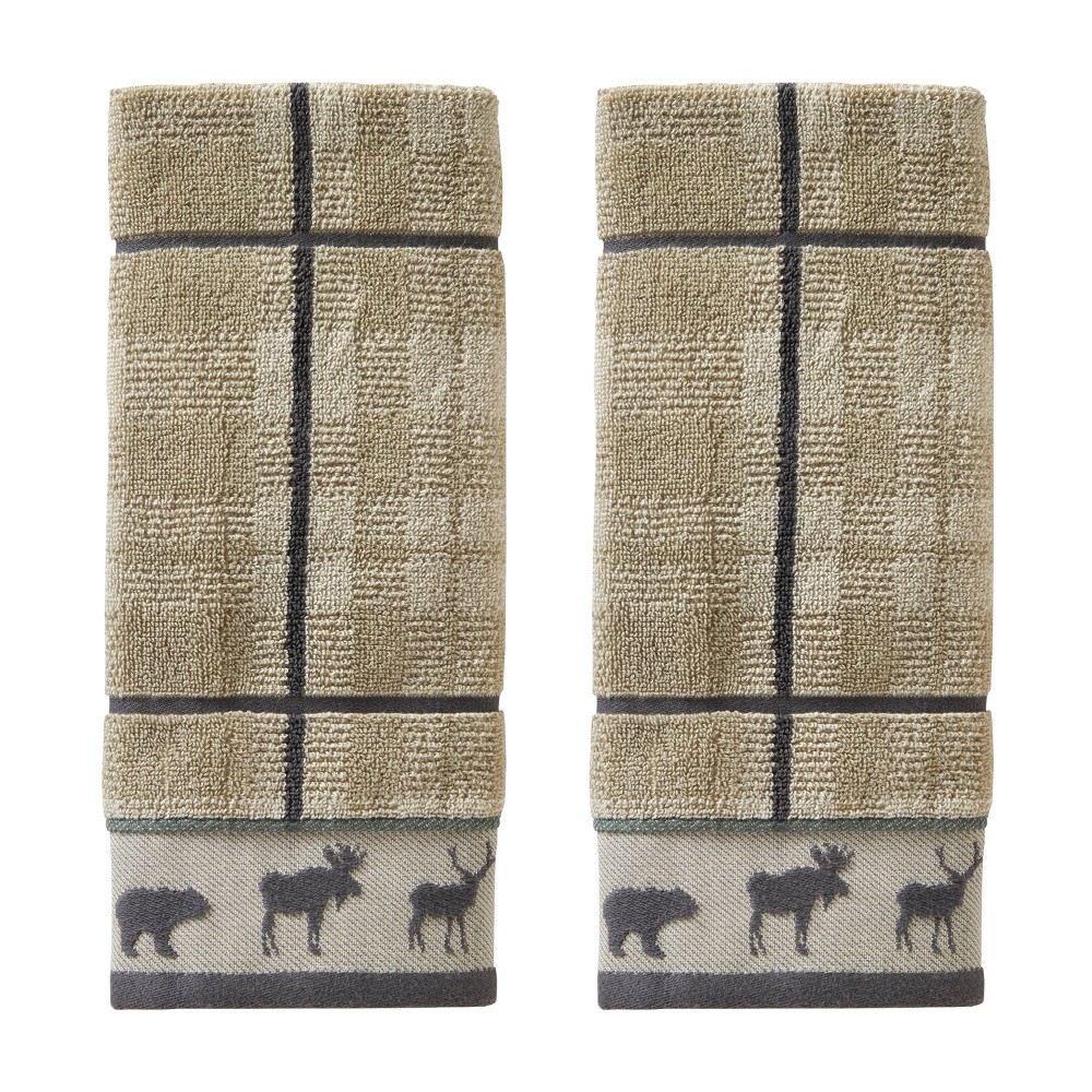 Photos - Towel 2pk Grand Teton Hand  Set Taupe - SKL Home