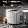 R.W.FLAME Ice Makers Countertop with Handle,26.5Lbs/24H,9 Cubes in 6 Mins,2 Sizes of Bullet Ice,Portable Ice Maker Machine with Self-Cleaning,grey - 2 of 4