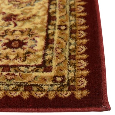 Elegant Voyage Rectangular Red Synthetic Area Rug 5' x 8'