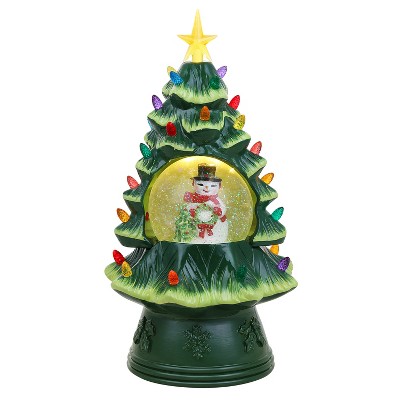 Mr. Christmas Nostalgic Ceramic LED Christmas Tree With Automatic Snow Globe