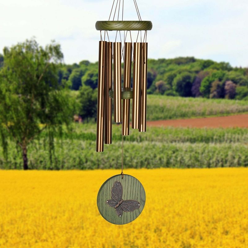 Woodstock Windchimes Habitats Chime Green, Butterfly, Wind Chimes For Outside, Wind Chimes For Garden, Patio, and Outdoor Décor, 17"L, 3 of 9