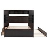 Whisen Morden Design Full Size Wooden Bed With All-in-One Cabinet, Shelf and 4 Drawers - 3 of 4