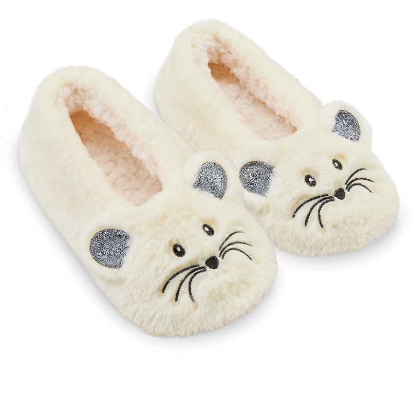Collections Etc Plush Kitten Slippers, 3 of 5