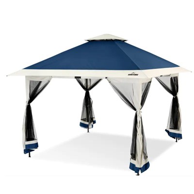 12x12 Pop-Up Canopy Tent – Instant Outdoor Shelter with Mosquito Netting & Double Roof