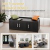 SEVOBAL Outdoor Shoe Storage Cabinet 12 Pair 3 Door Storage Bench Indoor Outdoor Waterproof Adjustable Shelves Entryway Hallway, Black, - 4 of 4