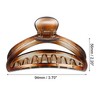 Unique Bargains Women's 3.7" Claw Clip Hair Accessories No Slip Grip Plastic Brown - 3 of 4