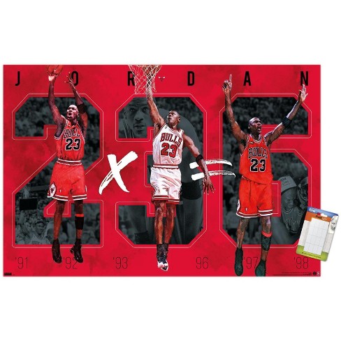 Gallery Pops Michael Jordan - Jersey Number Pin Stripes Wall Art