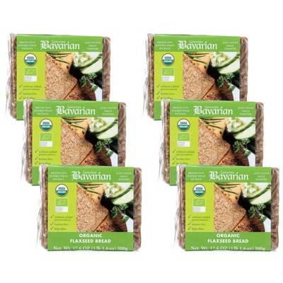 Genuine Bavarian Organic Flaxseed Bread - Case of 6/17.6 oz