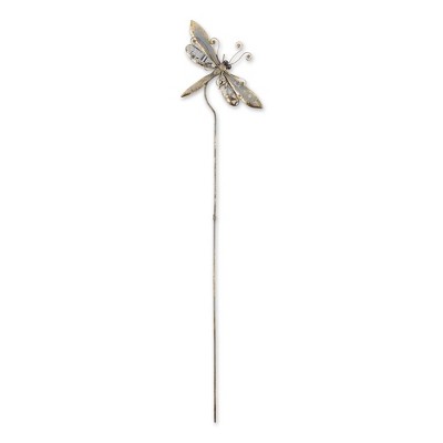 39.25" Iron Dragonfly Garden Stake Metallic - Zingz & Thingz