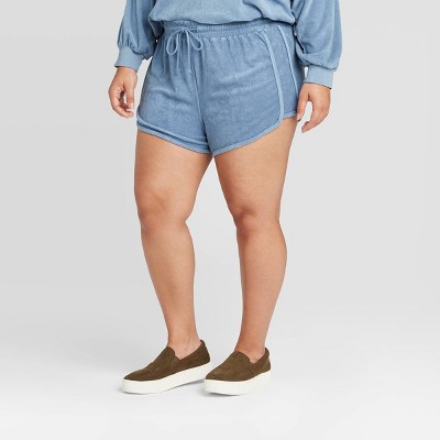 plus size french terry shorts