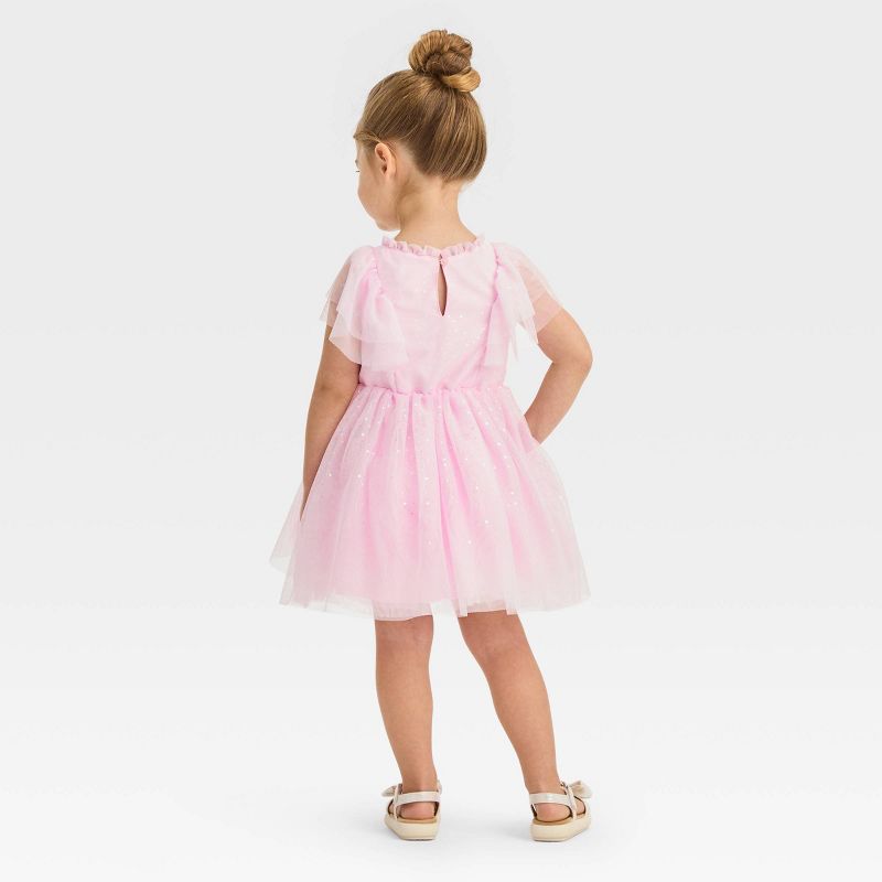 Toddler Girls' Foil Tulle Dress - Cat & Jack™ Pink, 3 of 7