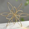 Aoibox Gold Metal Floral Tabletop Sculpture, Abstract Decorative Ball for Home Decor, Elegant Sphere Accent Piece - 2 of 4