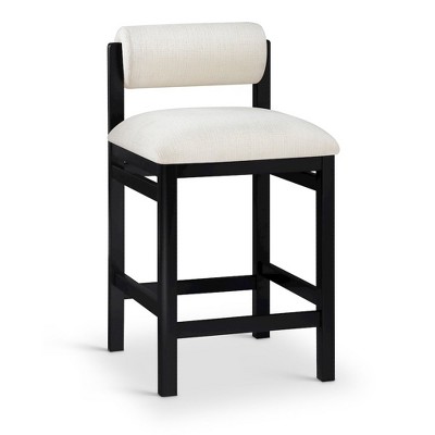 Meridian Furniture,Roundhill Linen Textured Fabric Upholstered Counter Stool