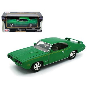 1969 Pontiac GTO Judge Green with Stripes 1/24 Diecast Model Car by Motormax - 1 of 3