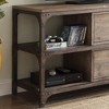 60.5" Wood Veneer TV Stand with 4 Shelves, 2 Drawers and Iron Frame for Living Room and Bedroom - 3 of 4