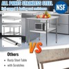 VEVOR Stainless Steel Prep Table, 24 x 24 x 36 Inch, 600 lbs Load Capacity, Heavy Duty Metal Work Table with Adjustable Bottom Shelf - 4 of 4