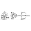 14K White Gold 3-Prong Martini Set Lab Grown Diamond Solitaire Stud Earrings - 3 of 3